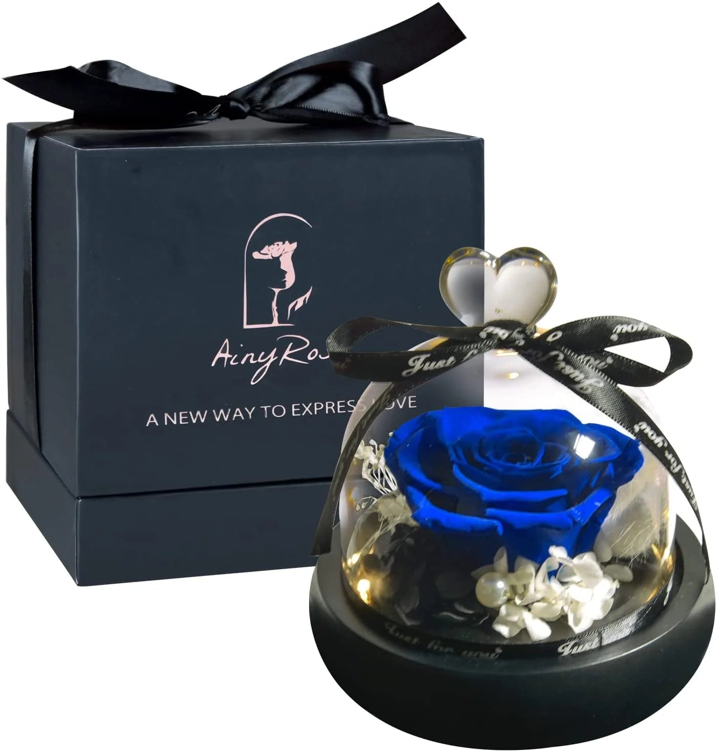 Artificial Preserved Blue Rose Valentine'S Day Bouquet