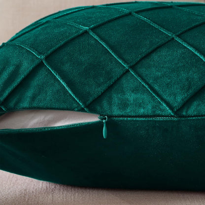 Pack of 2 Velvet Throw Pillows Sofa Decorative Christmas Throw Pillow Covers 16X16 Soft Solid Cushion Case for Bedroom Car Outdoors