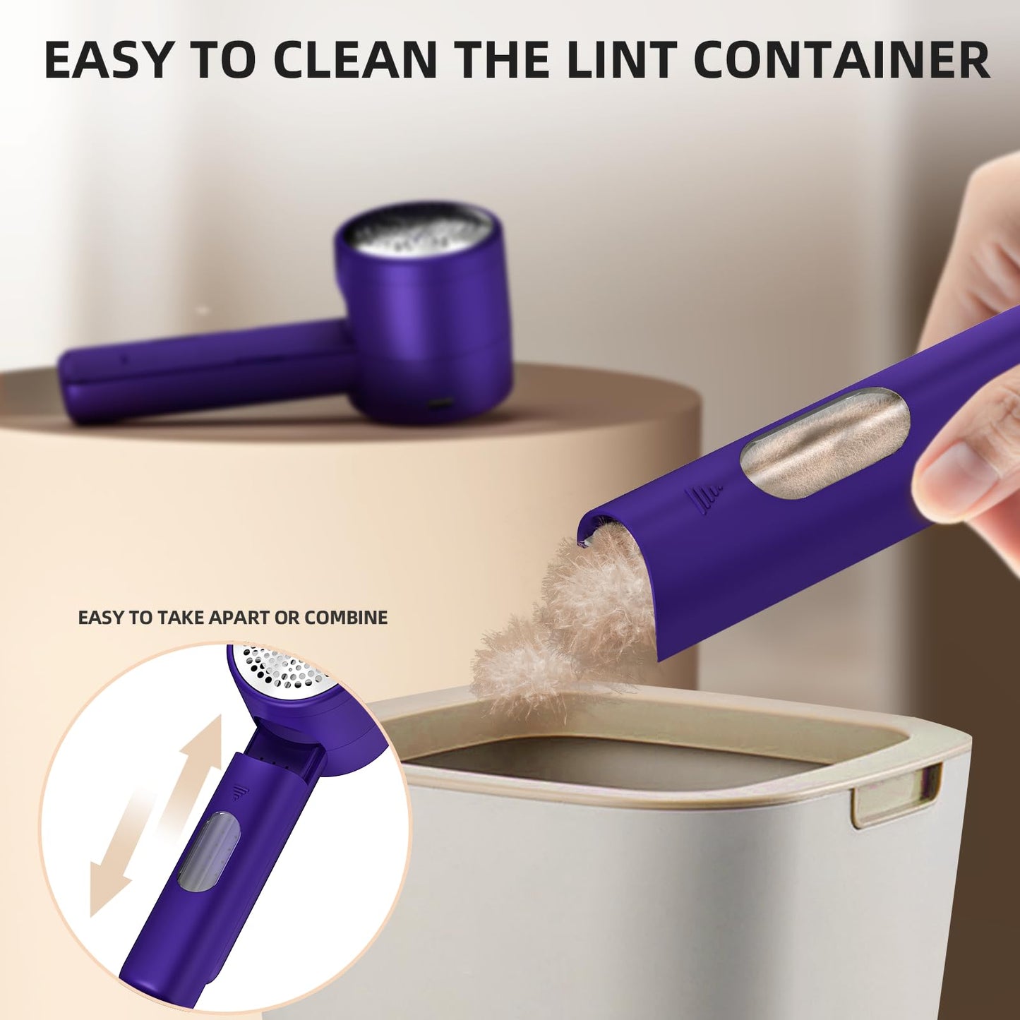 Fabric Shaver, Lint Remover Rechargeable, Electric Portable Sweater to Remove Pilling for Clothes, Furniture, Sweater, Couch, Blanket