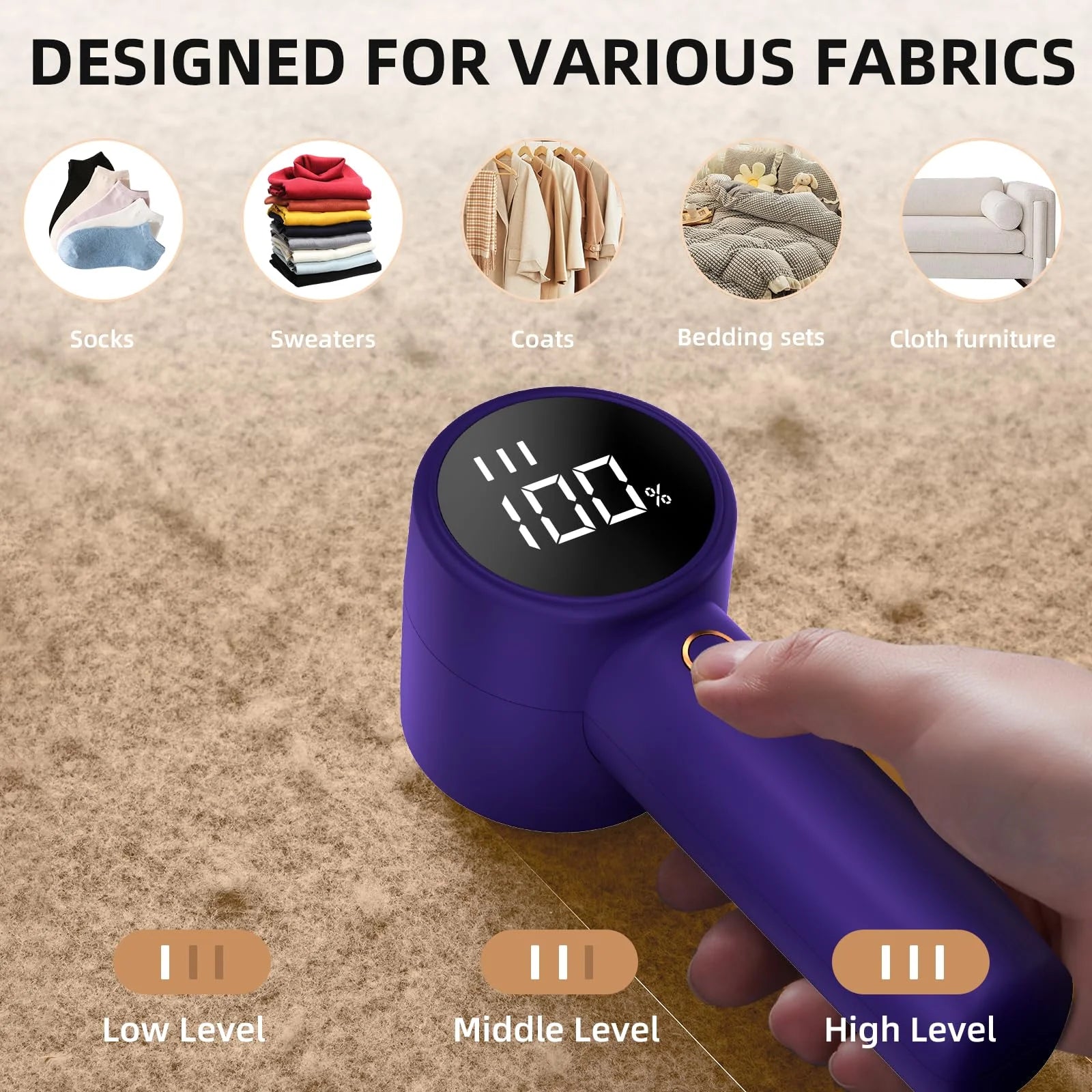 Fabric Shaver, Lint Remover Rechargeable, Electric Portable Sweater to Remove Pilling for Clothes, Furniture, Sweater, Couch, Blanket