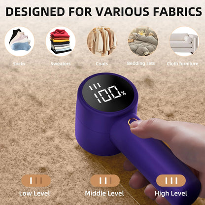 Fabric Shaver, Lint Remover Rechargeable, Electric Portable Sweater to Remove Pilling for Clothes, Furniture, Sweater, Couch, Blanket